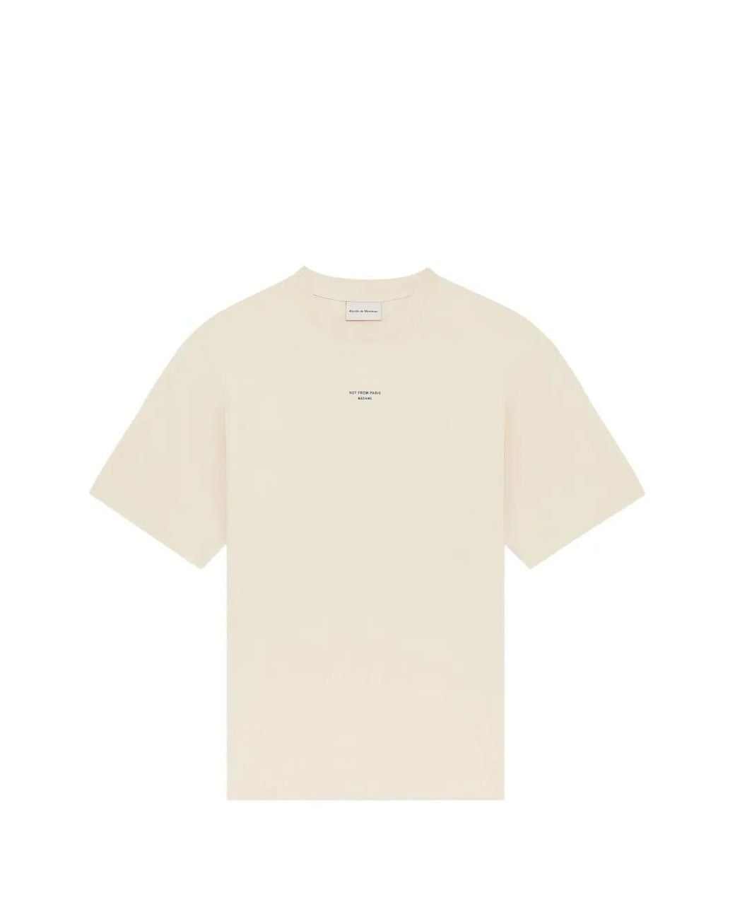 Drole de Monsieur White Slogan-Print Cotton T-Shirt for men