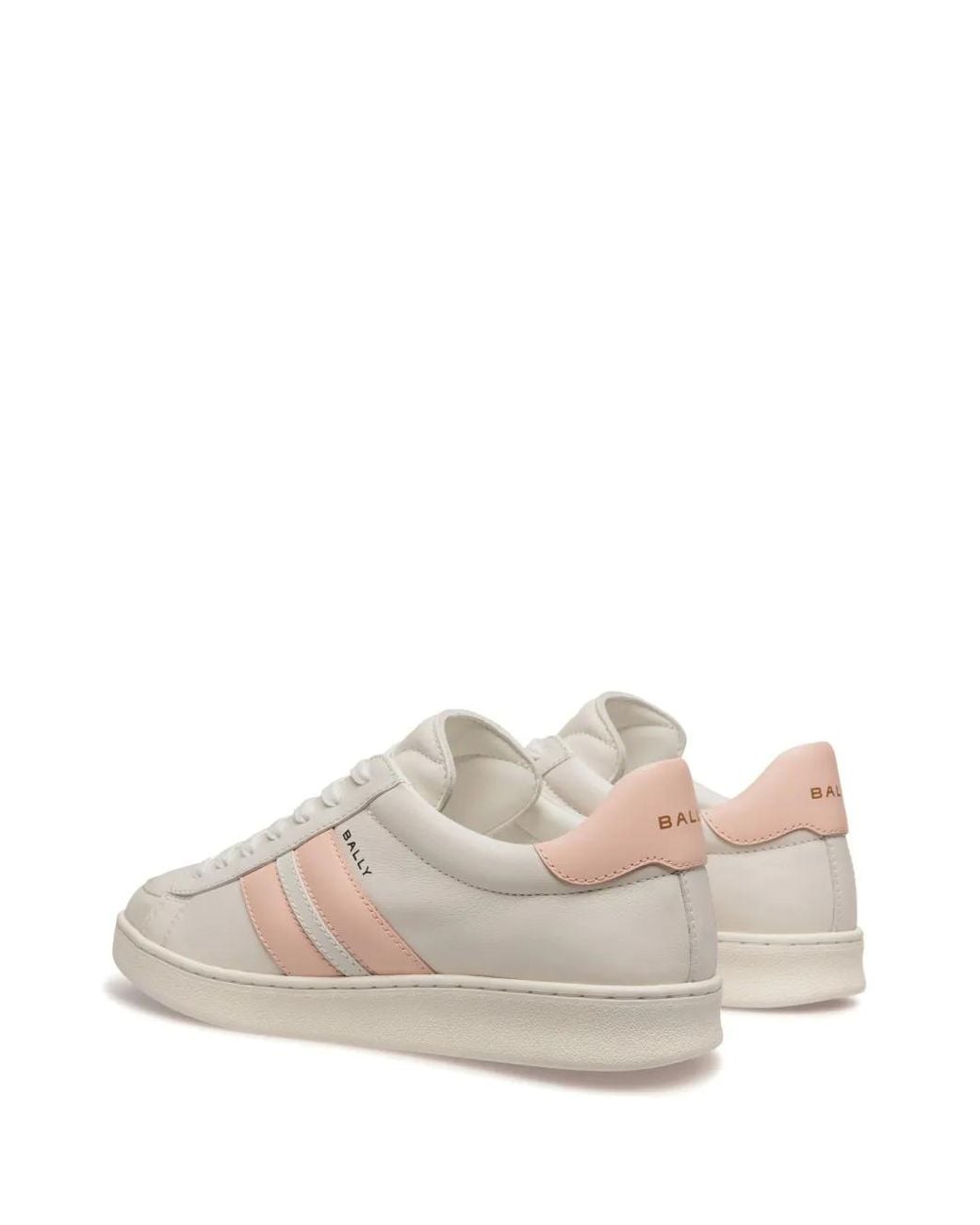 Bally White Tyger Leather Sneakers