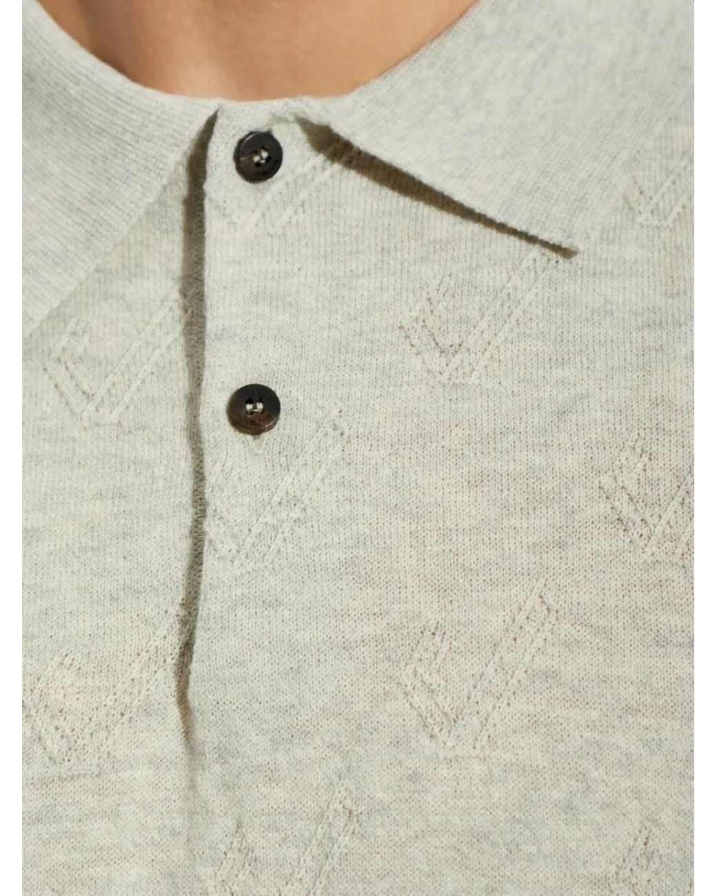 Jacquemus White Abbraccio Polo-Collar Sweater for men