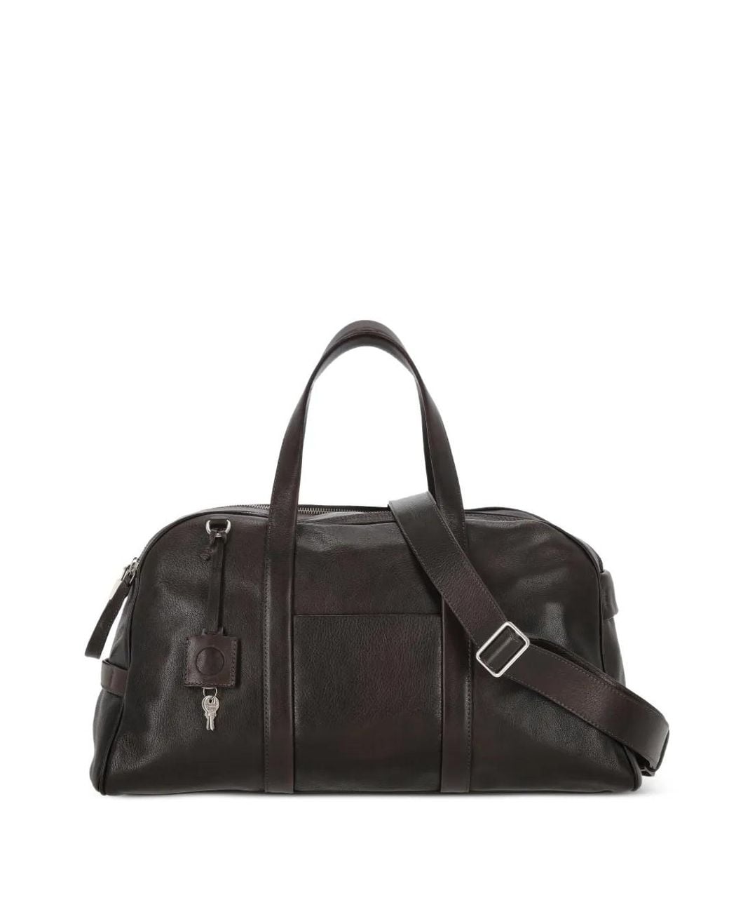 Orciani Black Medium Off Duty Lagoon Leather Holdall for men