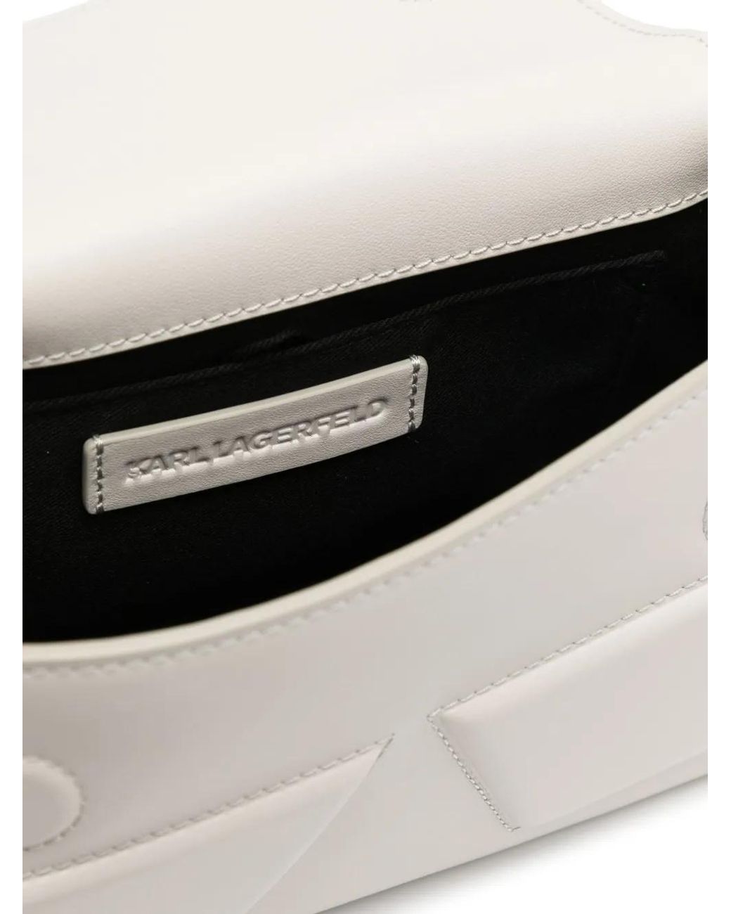 Karl Lagerfeld White Ikon K Crossbody Bag