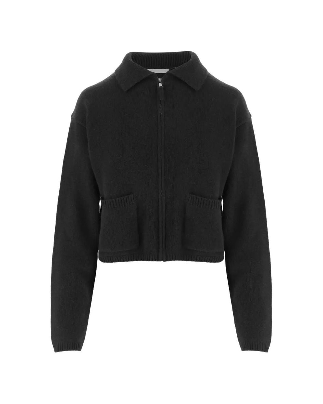 Allude Black Cardigan À Fermeture Zippée