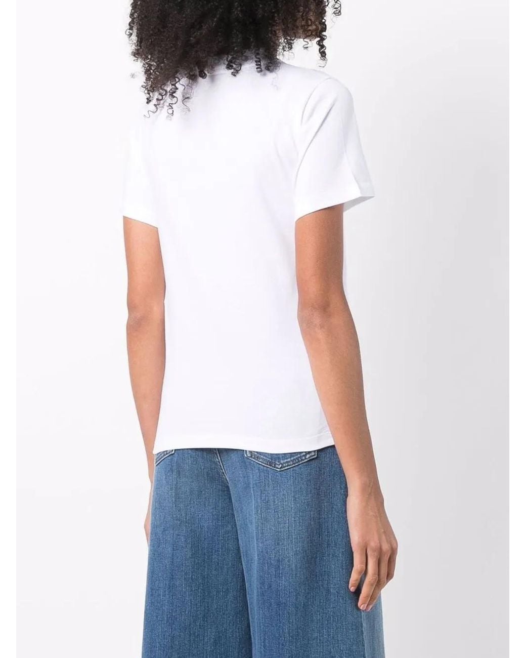 Stella McCartney White Logo-Print Short-Sleeve T-Shirt