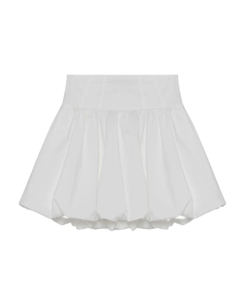 Jonathan Simkhai White Pippa Bubble-Hem Mini Skirt