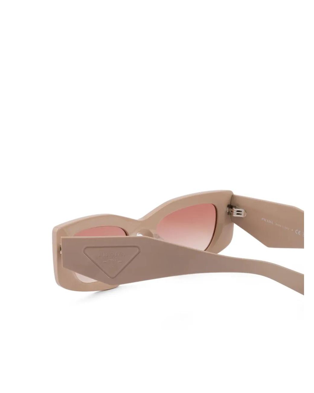 Prada Pink Sunglasses With Triangle Logo