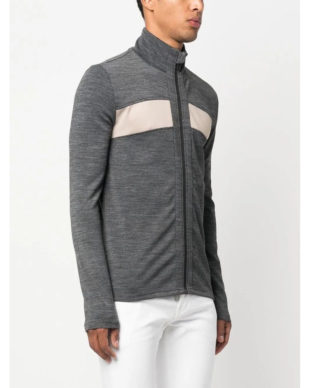 Rossignol Gray React Merino Zip-Up Top for men
