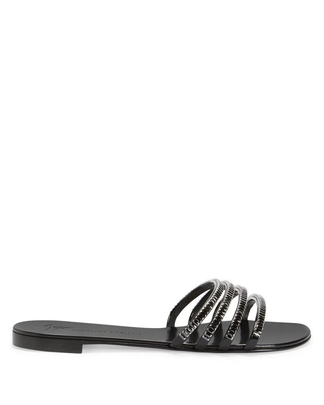 Giuseppe Zanotti Black Iride Crystal-Embellished Sandals
