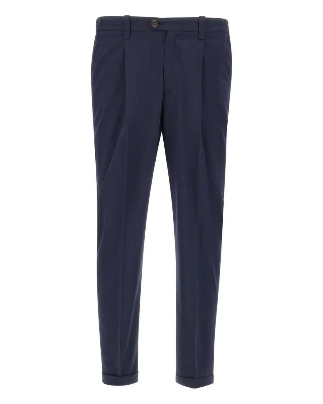 Pantalones Plisados Devore de hombre de color Blue