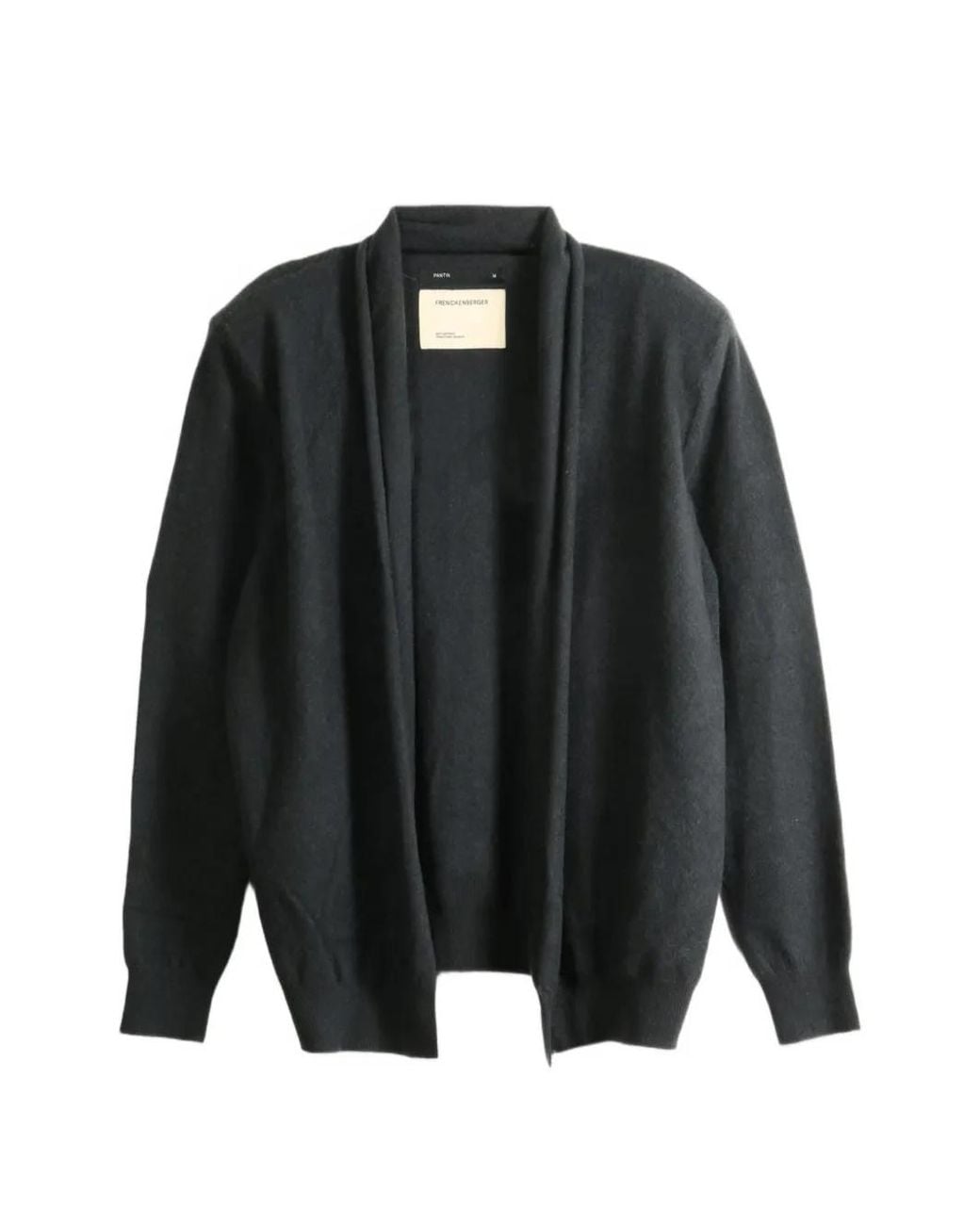 Frenckenberger Black Shawl-Collar Knitted Cardigan