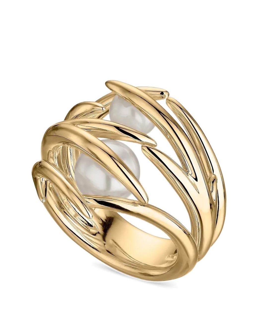 Shaun Leane Metallic Bague Hook À Perles D'Eau Douce