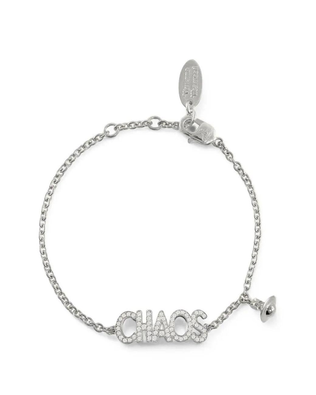 Vivienne Westwood White Chaos Crystal-Embellished Bracelet