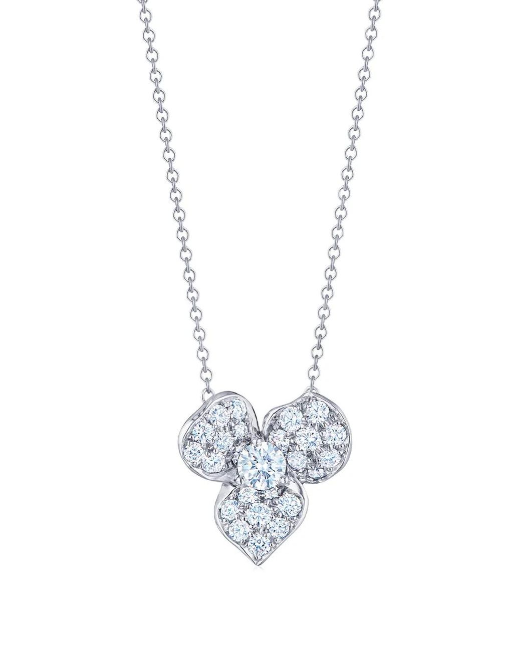 Kwiat White 18Kt Diamond Floral Pendant