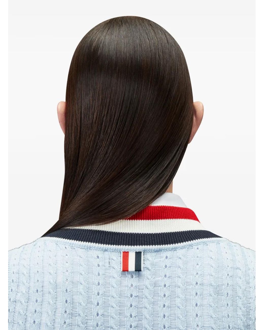Thom Browne Gray Cricket Rwb Stripe Baby Ladder Cable Shrunken Vest