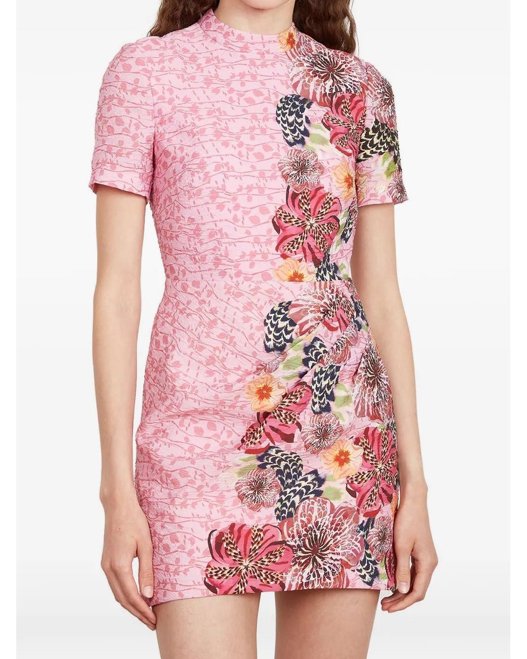 strapless open back dress Suzette Long Dress in Phlox Feather  SALONI
