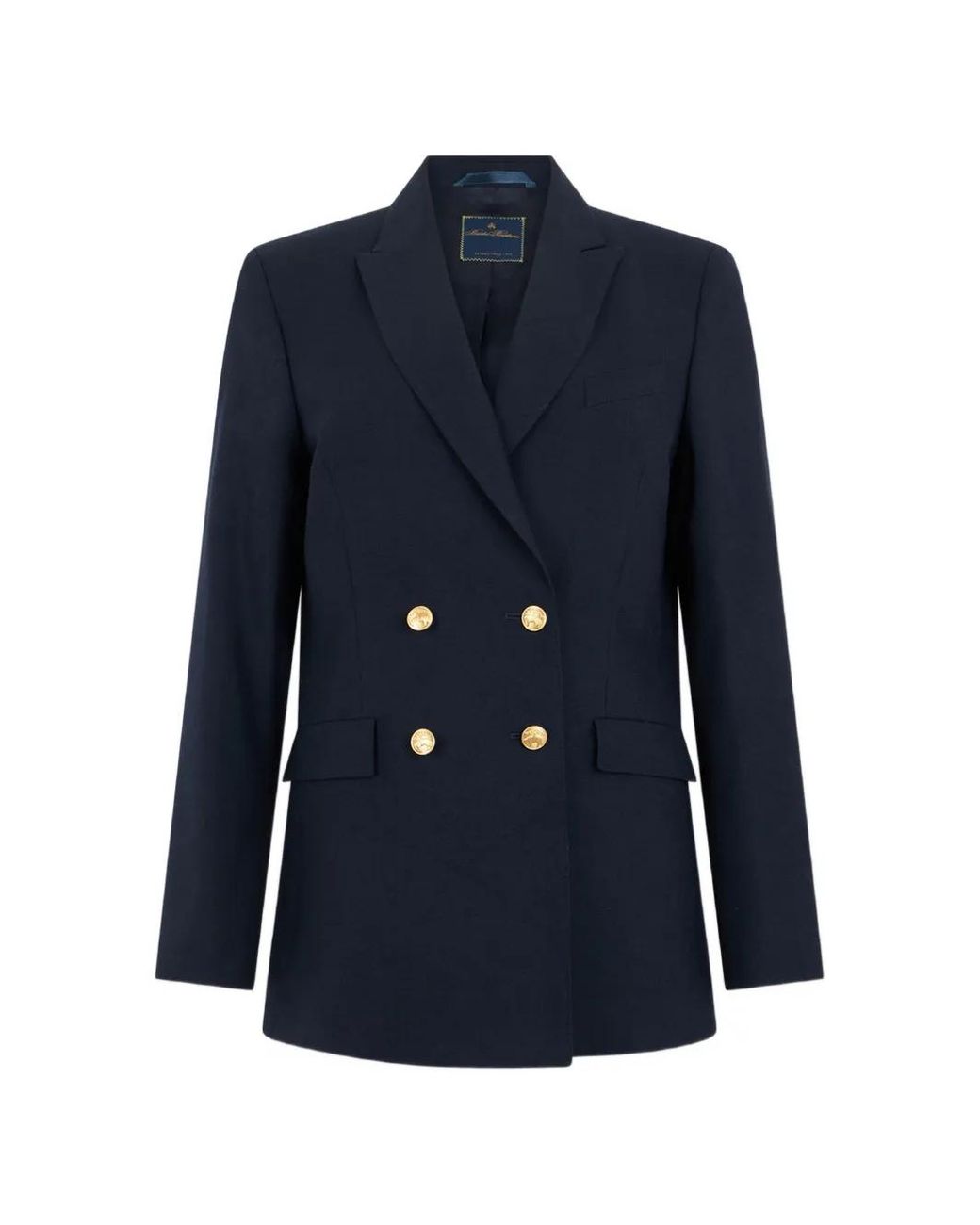 Brooks Brothers Blue Double-Breasted Virgin Wool Blazer