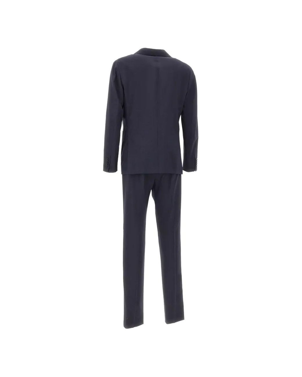 Manuel Ritz Blue Patch-Pocket Logo-Pin Suit for men