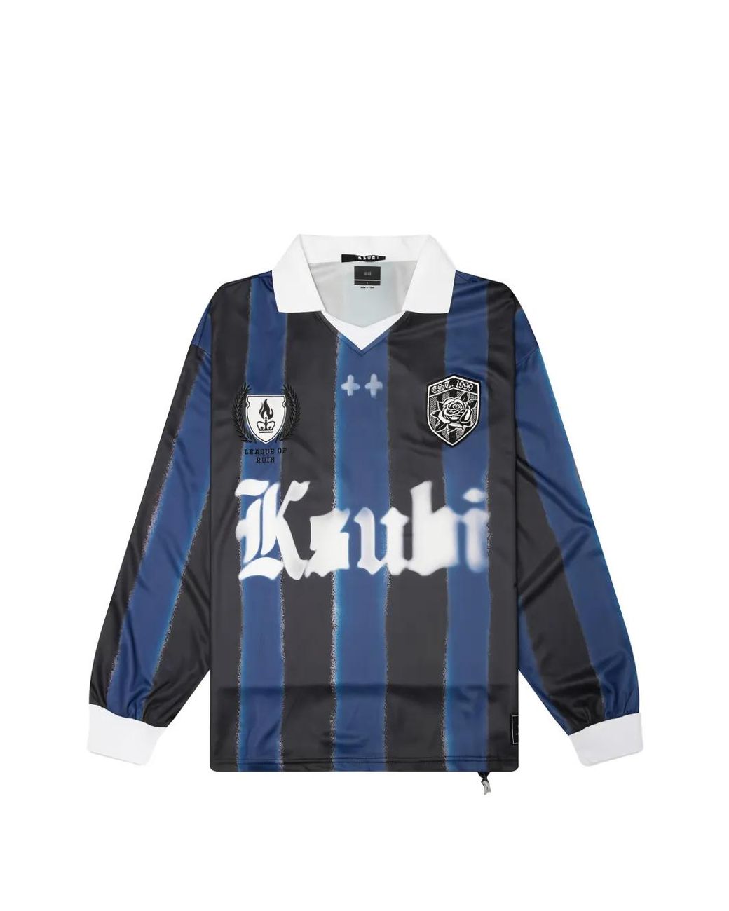 Ksubi Blue Striped Long-Sleeve T-Shirt for men