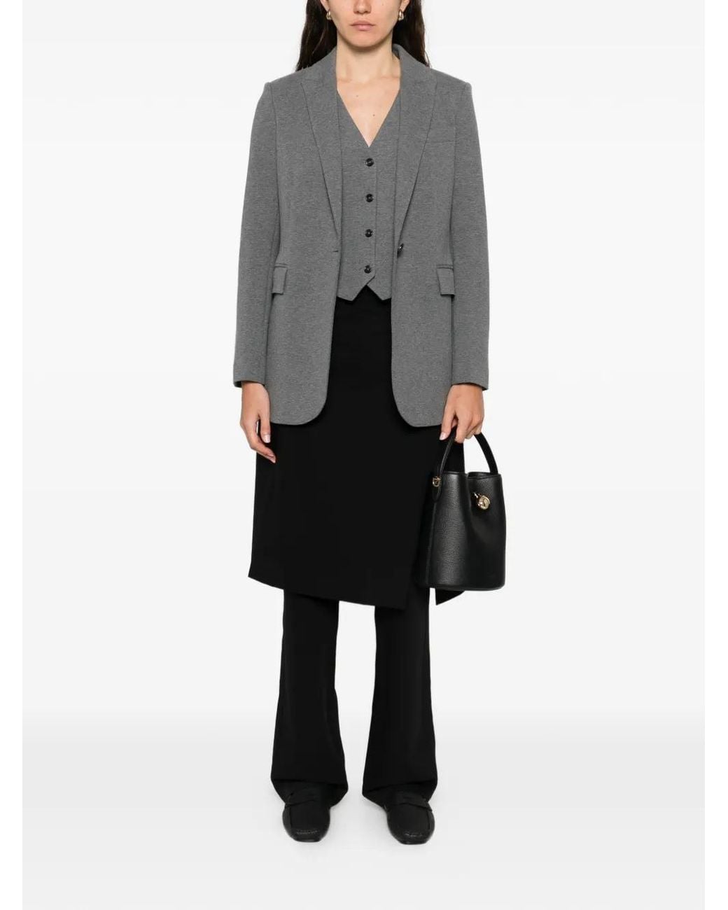Circolo 1901 Gray Buttoned Cotton Jacket