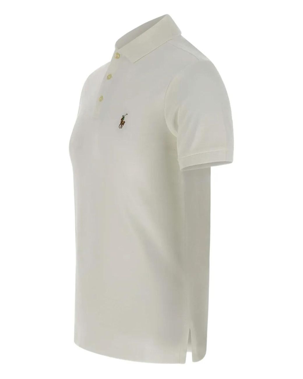 Polo Ralph Lauren Polo Pony-Embroidered Polo Shirt in White for Men | Lyst