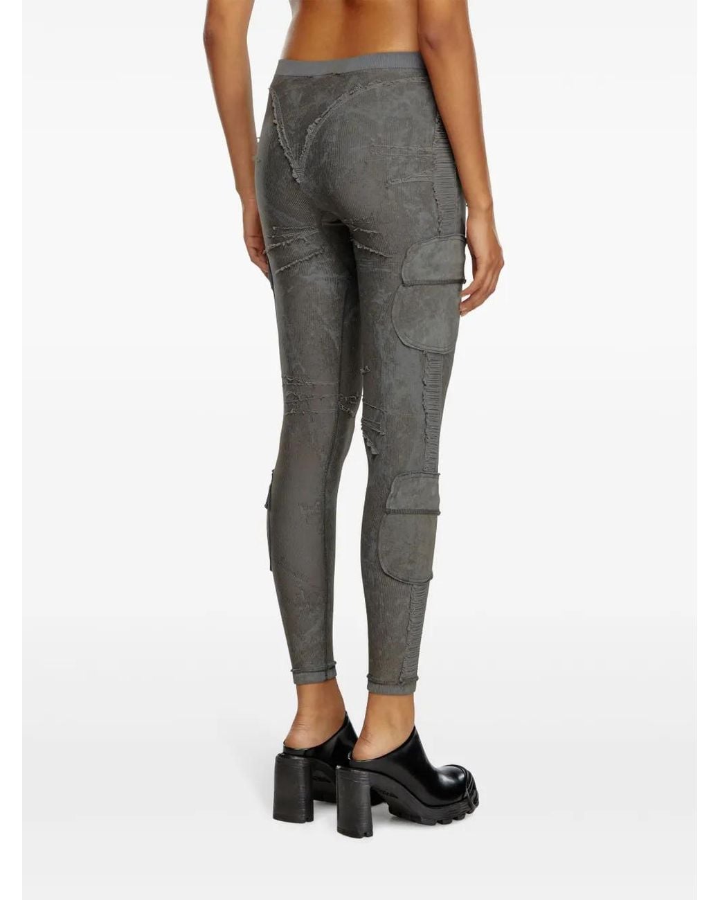 DIESEL Gray Awsb-Seema-Wt02 Leggings