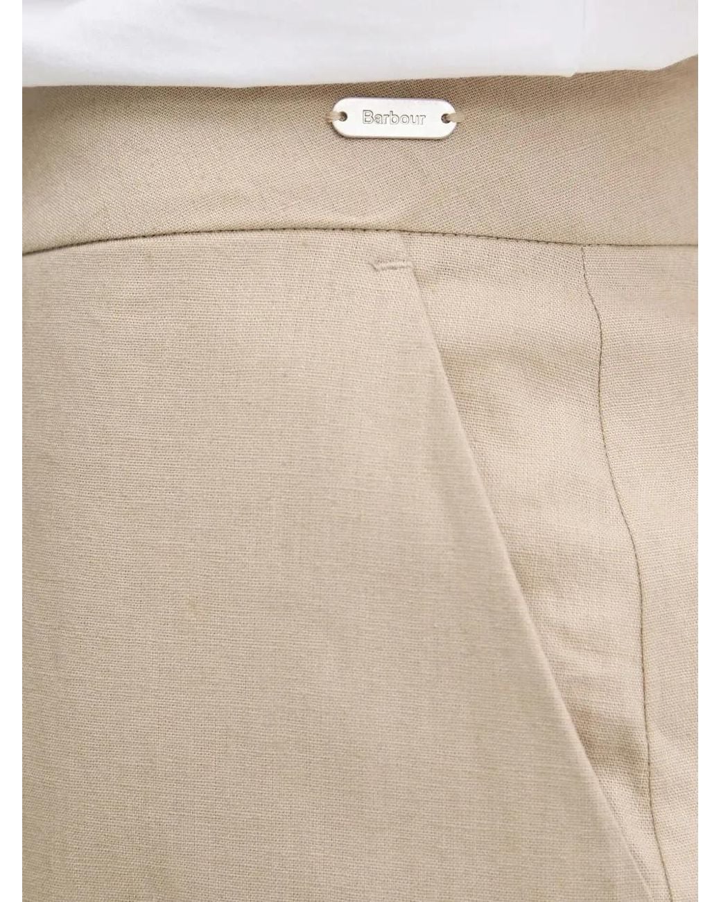 Barbour Natural Pleated Trousers