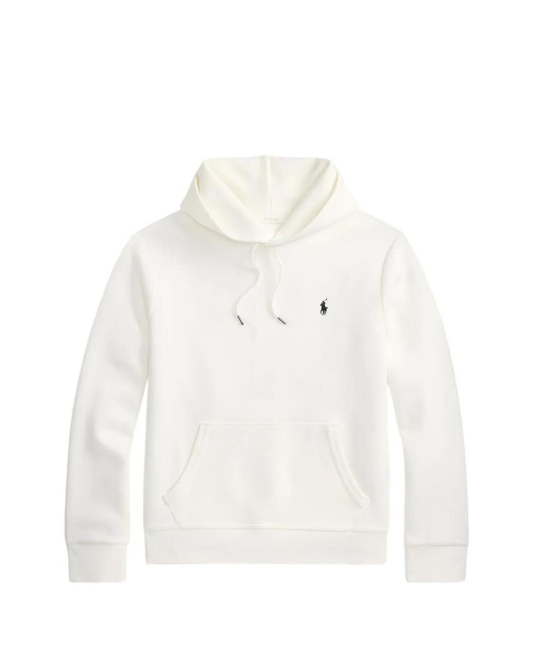 Polo Ralph Lauren White Drawstring Embroidered Hoodie for men