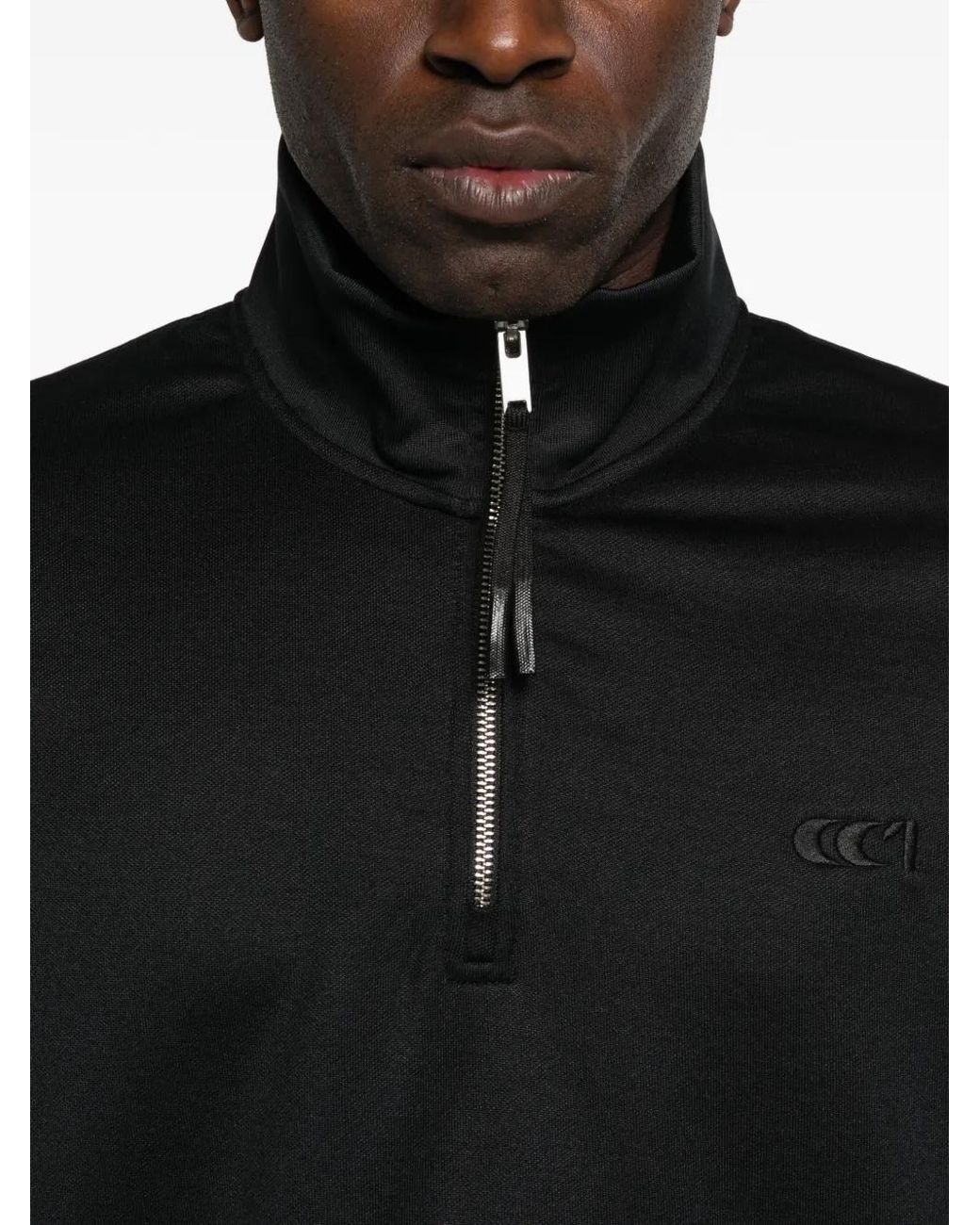 CIARAN Black Half-Zip Sweater for men