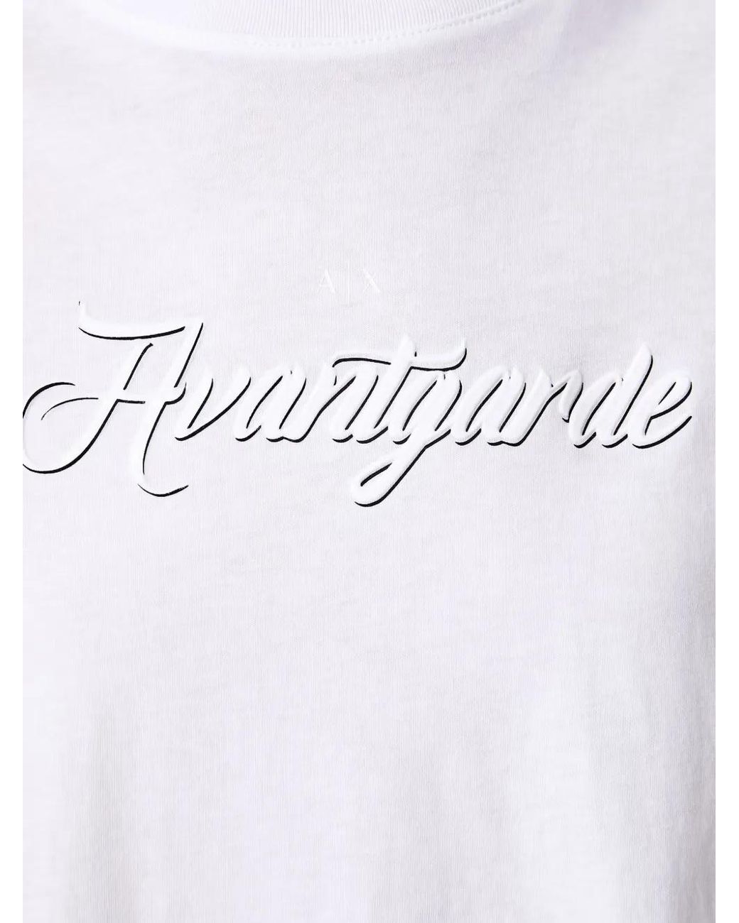 ARMANI EXCHANGE White Logo-Print Oversized T-Shirt
