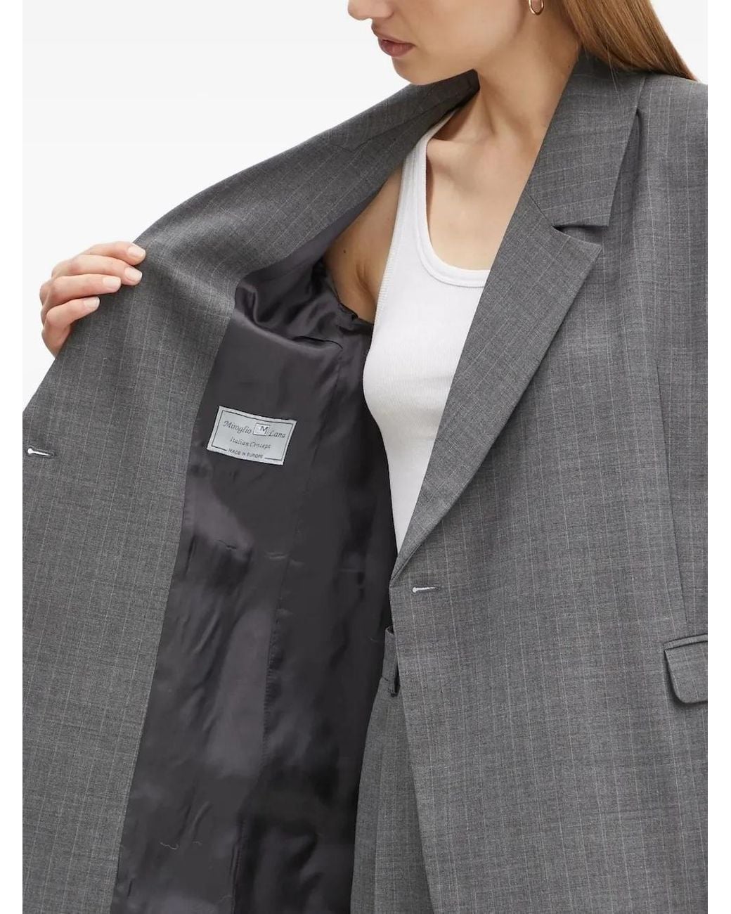 Blazer A Rayas Diplomáticas Herskind de color Gray
