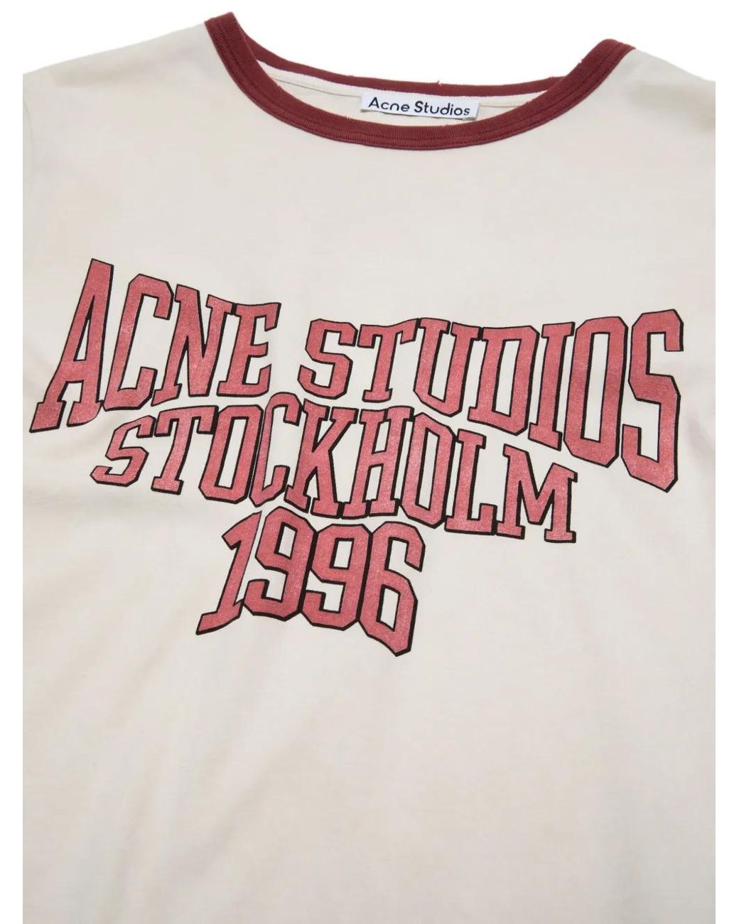 Acne Pink Graphic T-Shirt for men