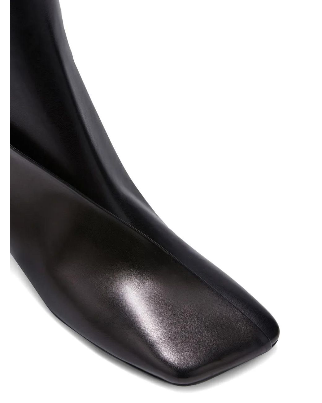 Jil Sander Black Stiefeletten Mit Eckiger Kappe