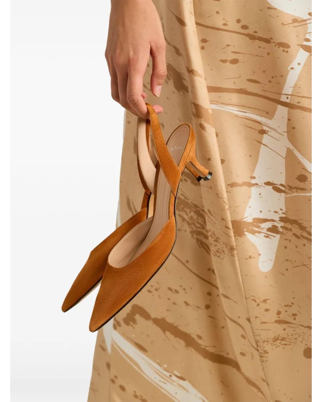 Female Skin Rust Kiton Suede Slingback Court Pumps in Brown | Lyst