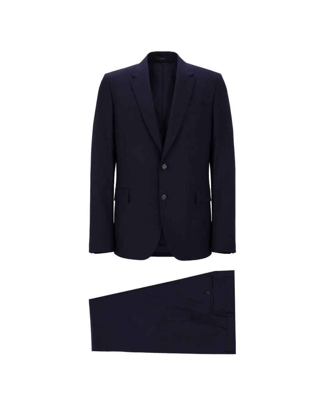 Paul Smith Blue Soho Tailored-Fit Sharkskin Wool Suit for men