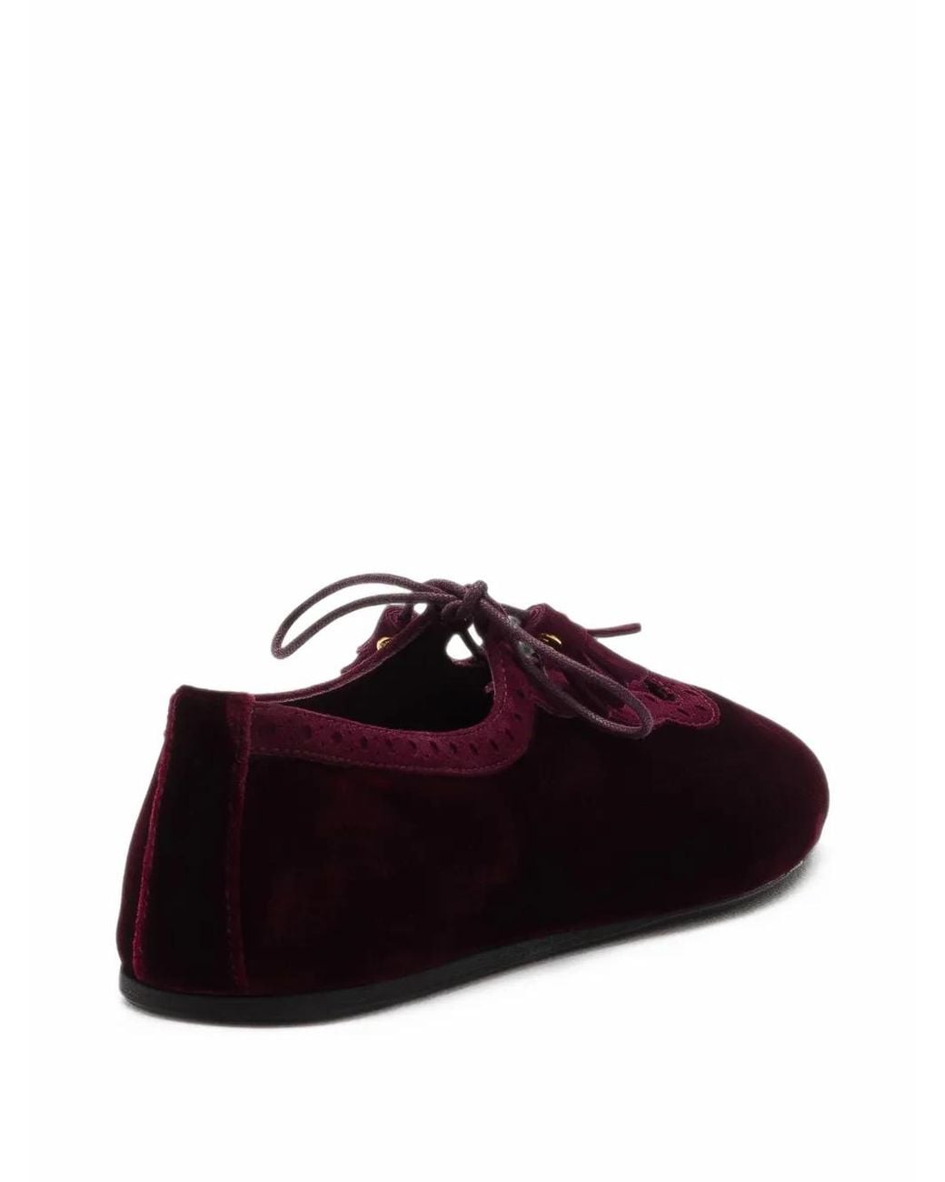 Church's White Rhea Velvet Ghillie Ballet Flats