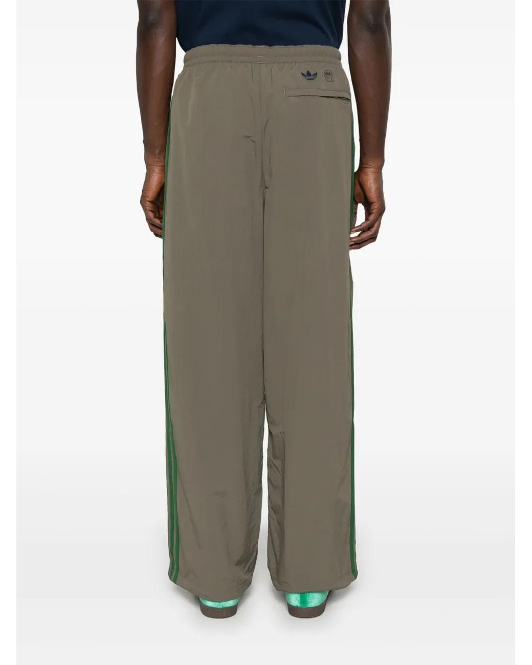 Adidas Green X Brain Dead Flocked-Logo Trousers for men