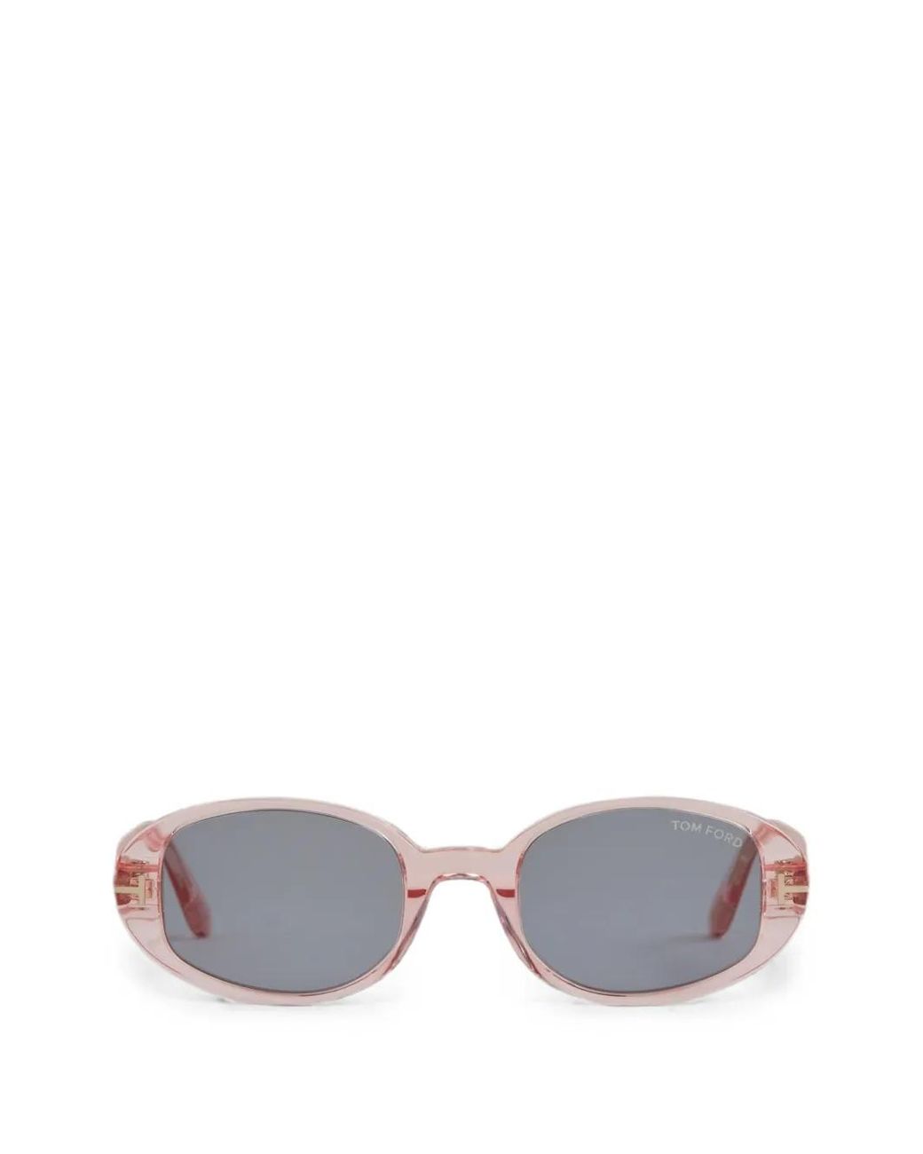 Tom Ford White Iggy Oval-Frame Sunglasses