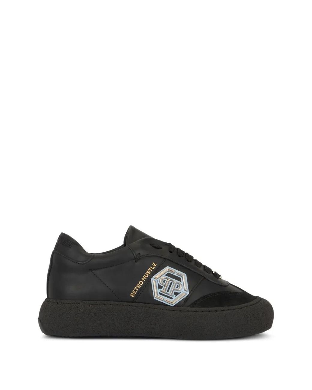 Philipp Plein Black Retro Hustle Sneakers