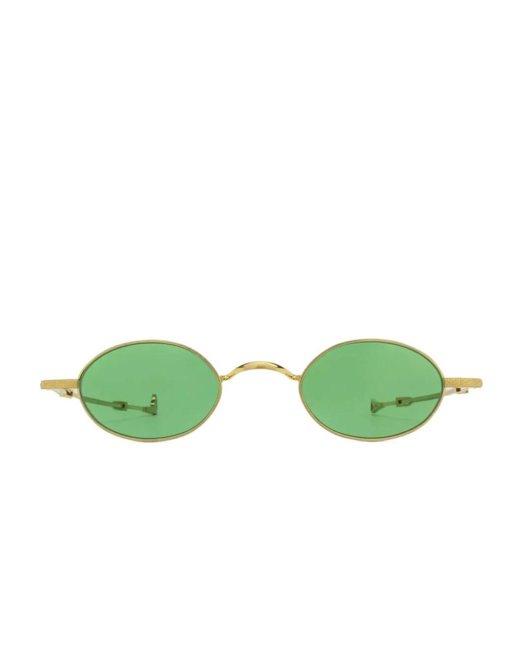 Eyepetizer Green Dickey L.E. Oval-Frame Sunglasses