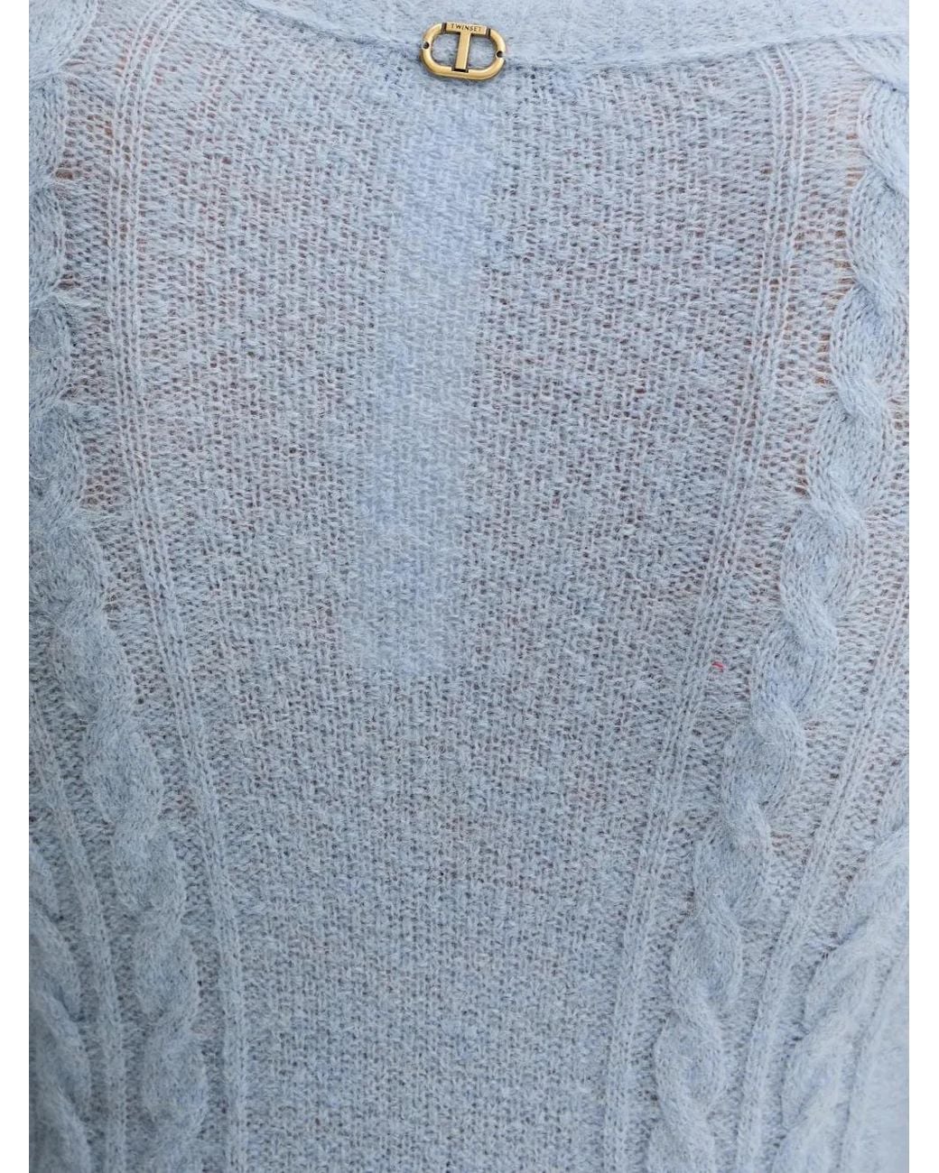 Twinset ケーブルニット セーター Blue