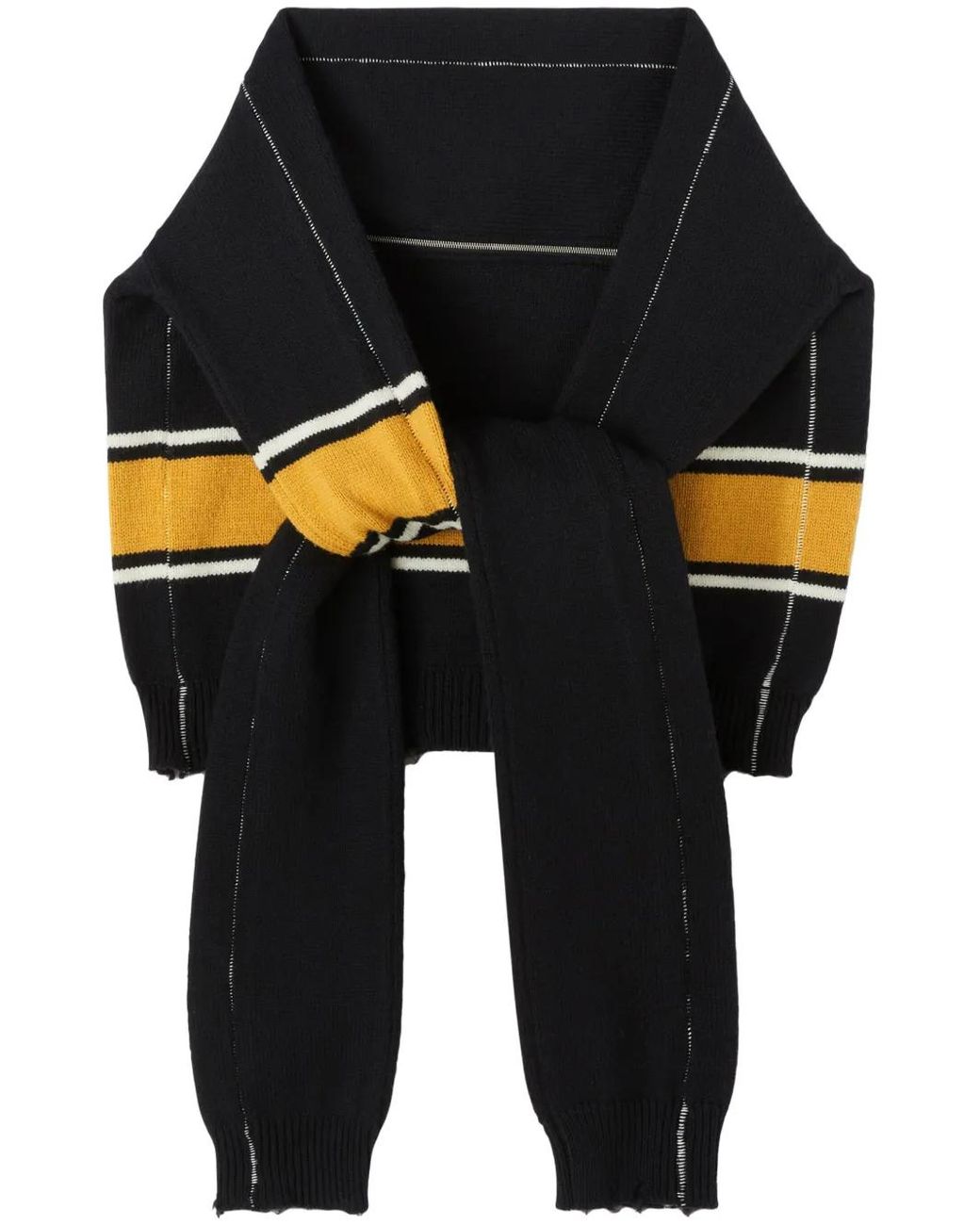 Ambush Black Knitted Jumper-Style Shawl for men