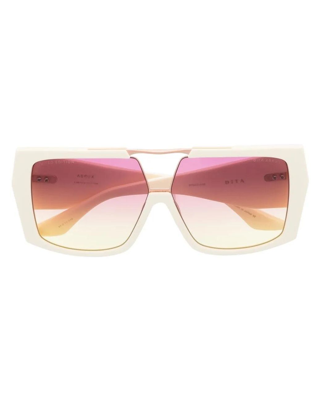 Dita Eyewear Pink Abrux Square-Frame Sunglasses