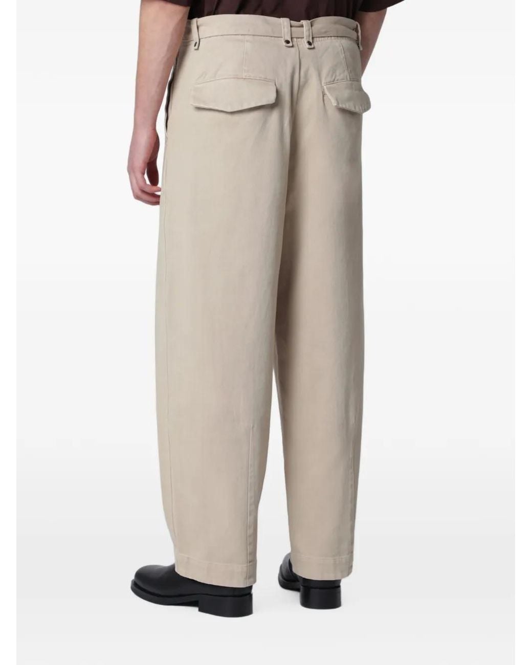 Entire studios Natural Gully Belted Cotton Trousers for men