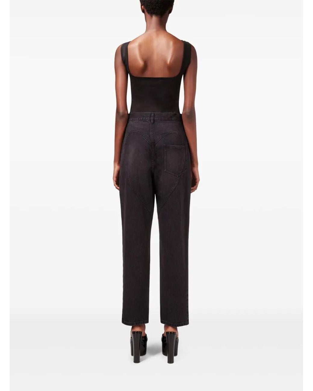 Vaqueros Slit Area de color Black