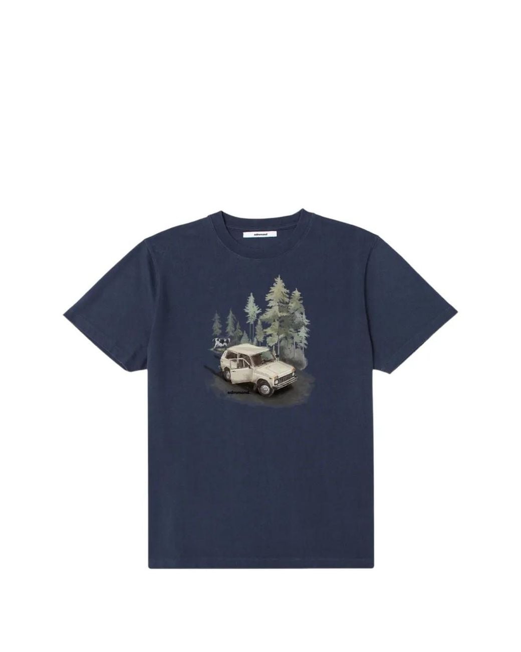 Edmmond Studios Blue Graphic-Print T-Shirt for men