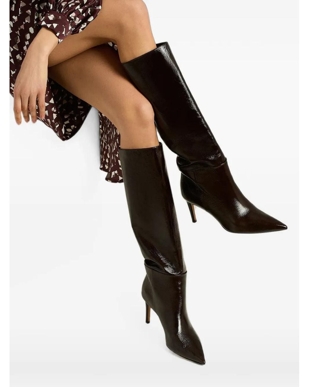 Kiton Brown Pointed-Toe Leather Boots