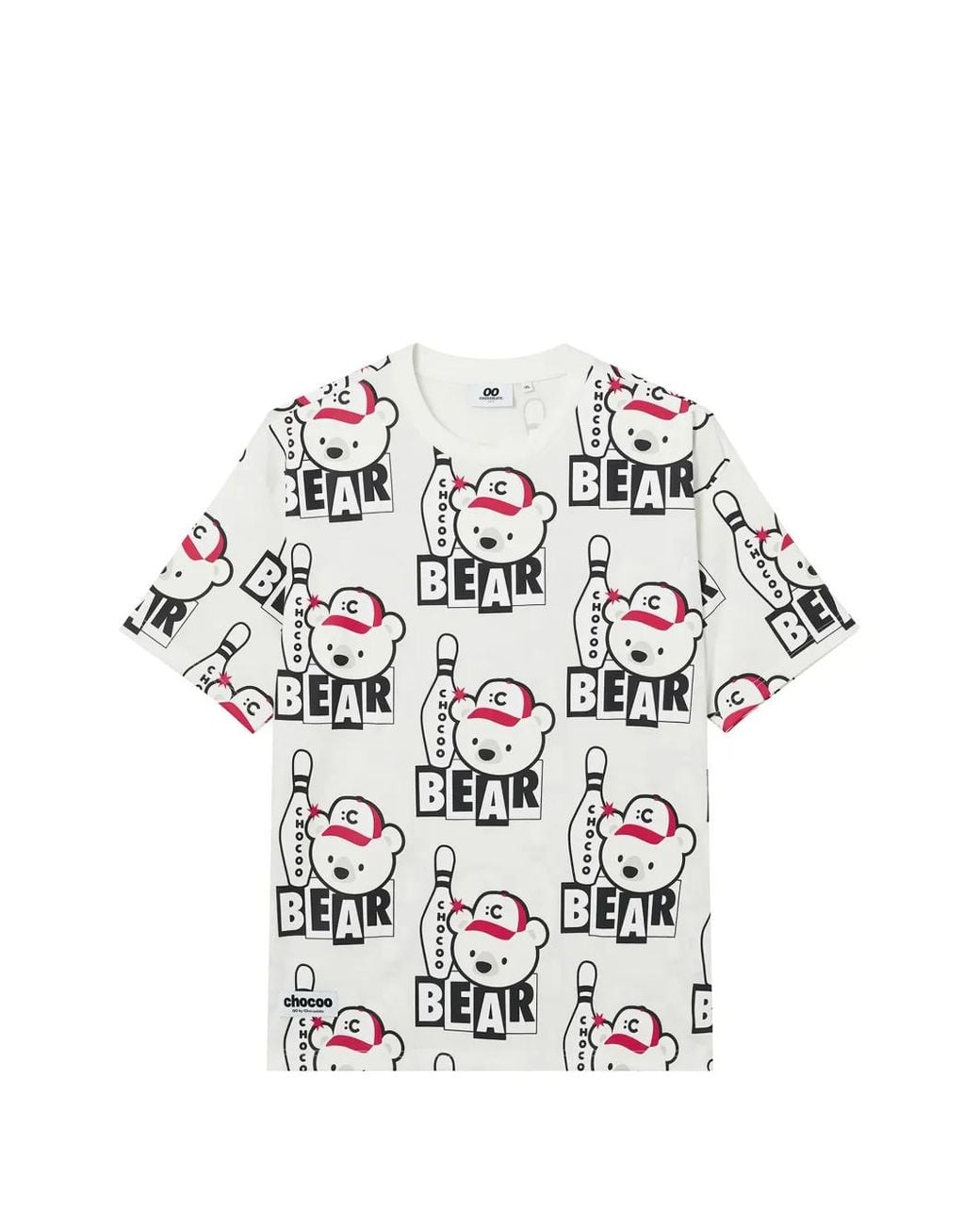 Chocoolate White T-Shirt Imprimé Bowling for men
