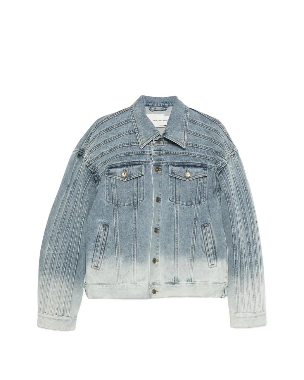 Feng Chen Wang Blue Button-Up Denim Jacket