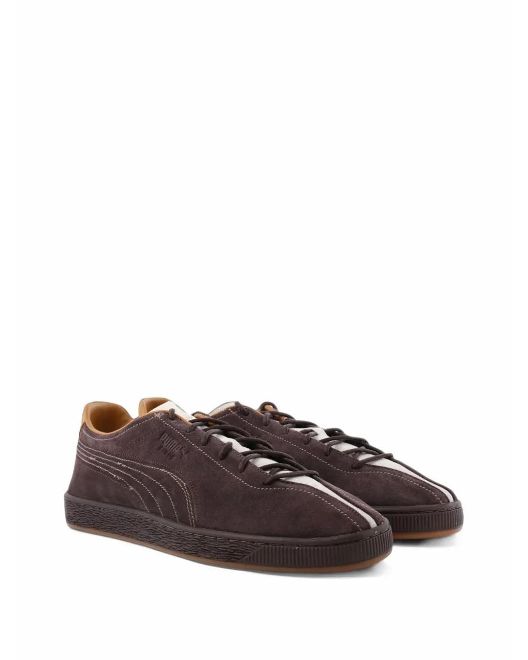 PUMA Brown Suede Sneakers for men