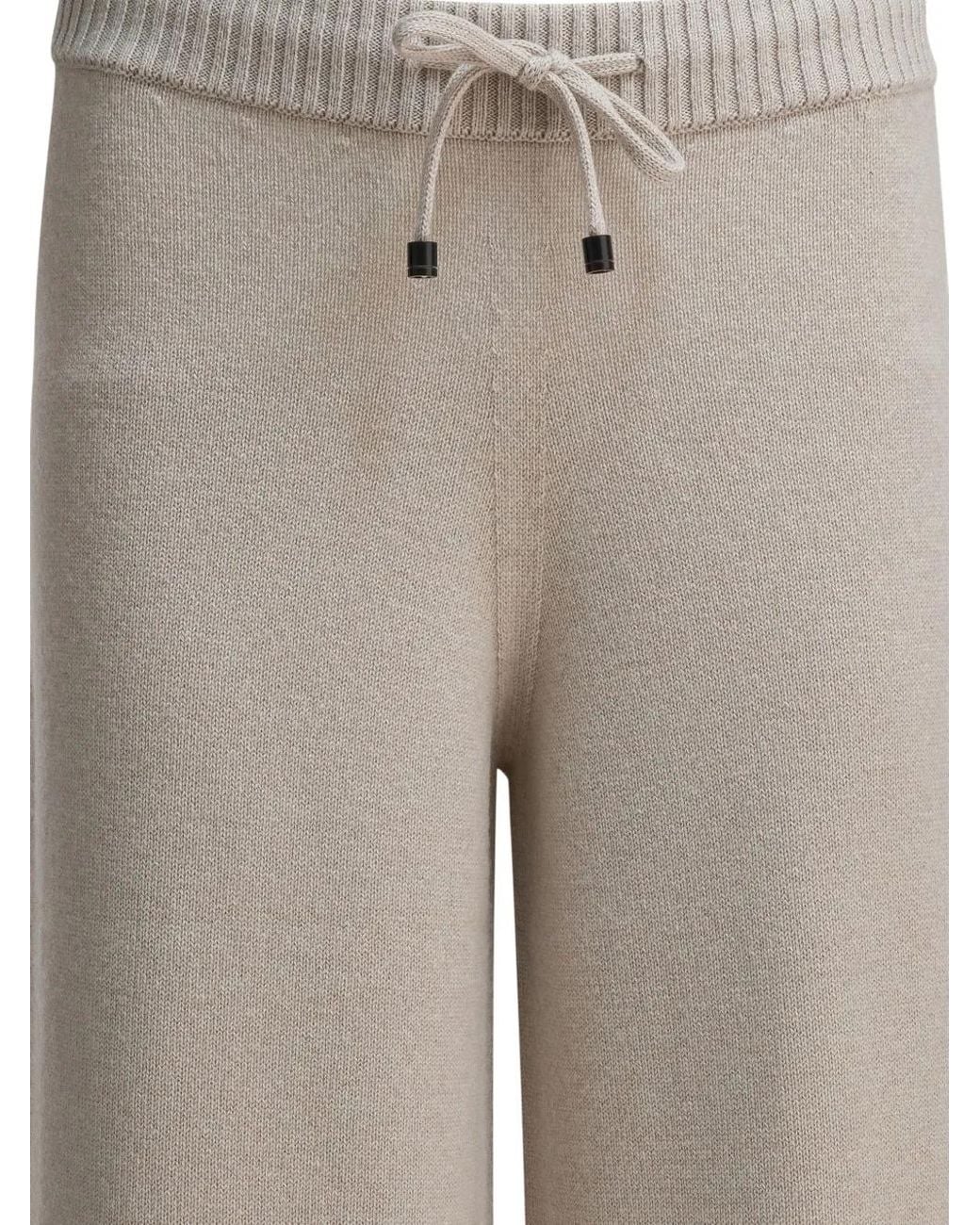 Drumohr Gray Drawstring-Fastening Trousers