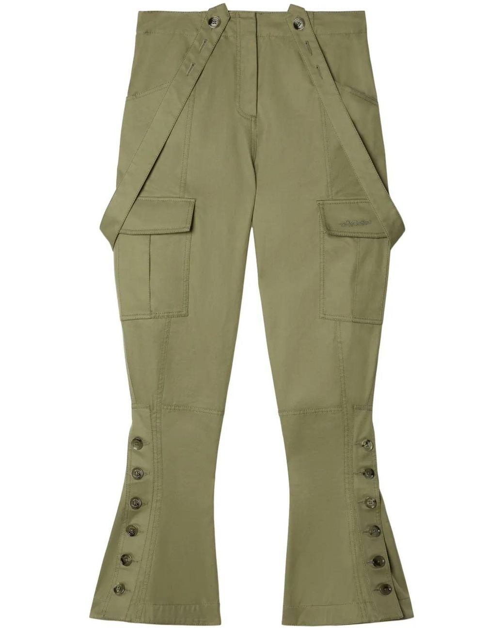 Off-White c/o Virgil Abloh Green Flared Cargo Pants